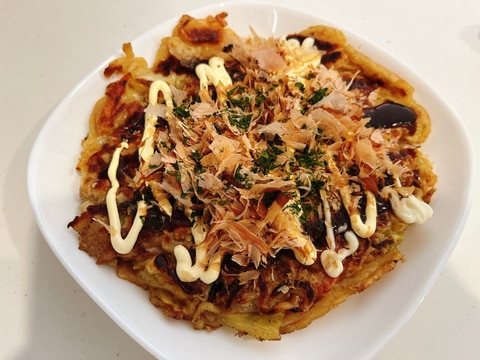 余った焼きそばで!簡単お好み焼き☆